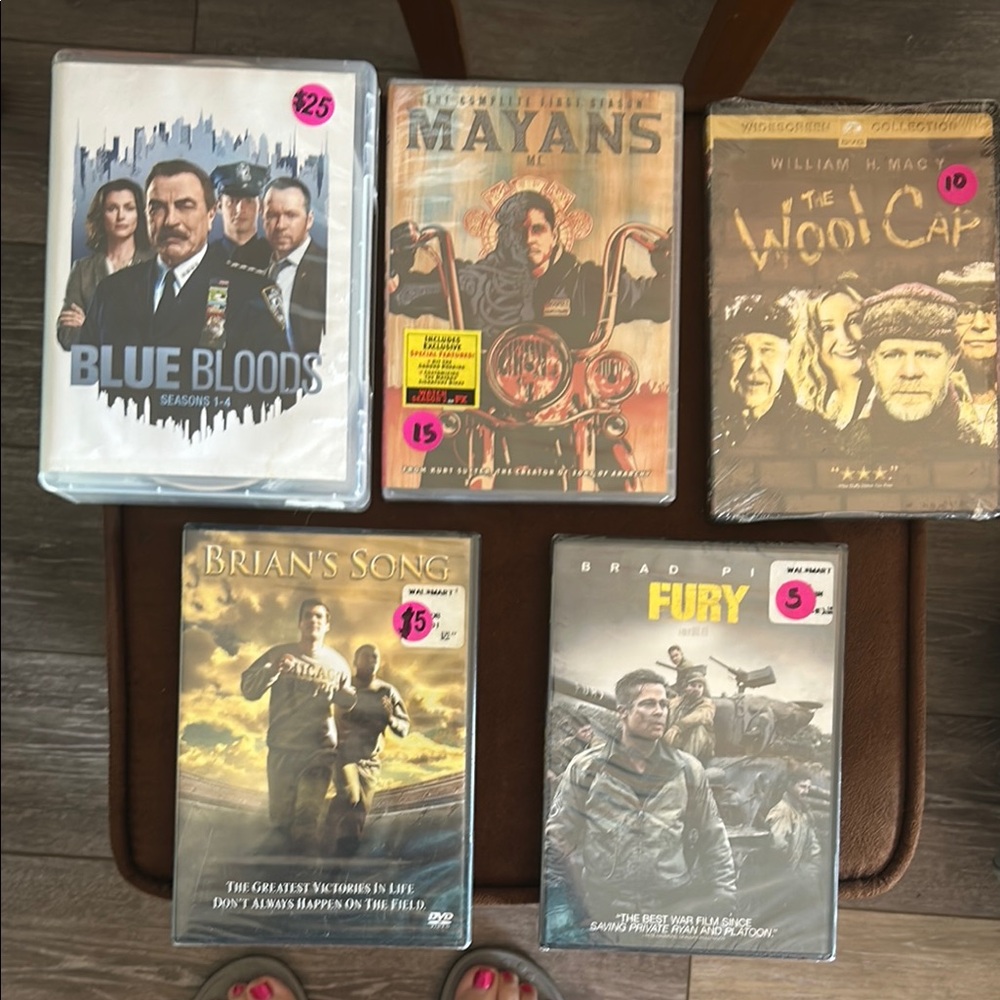 Blue Bloods Season 1-4 DVD Set, Mayans, The Wool Cap, Brian’s Song and Fury